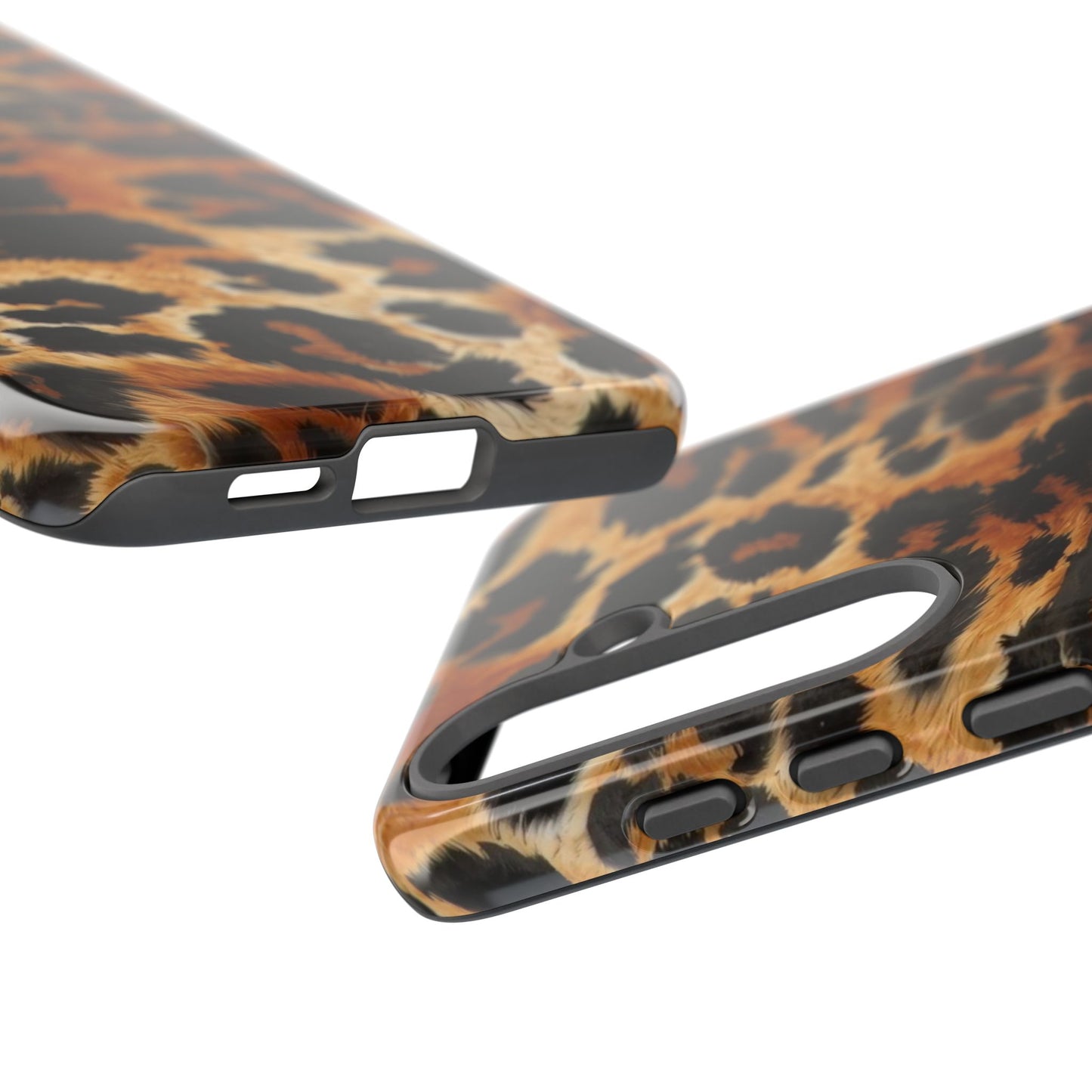 Leopard Print Tough Phone Case – Rugged Protective iPhone Cover