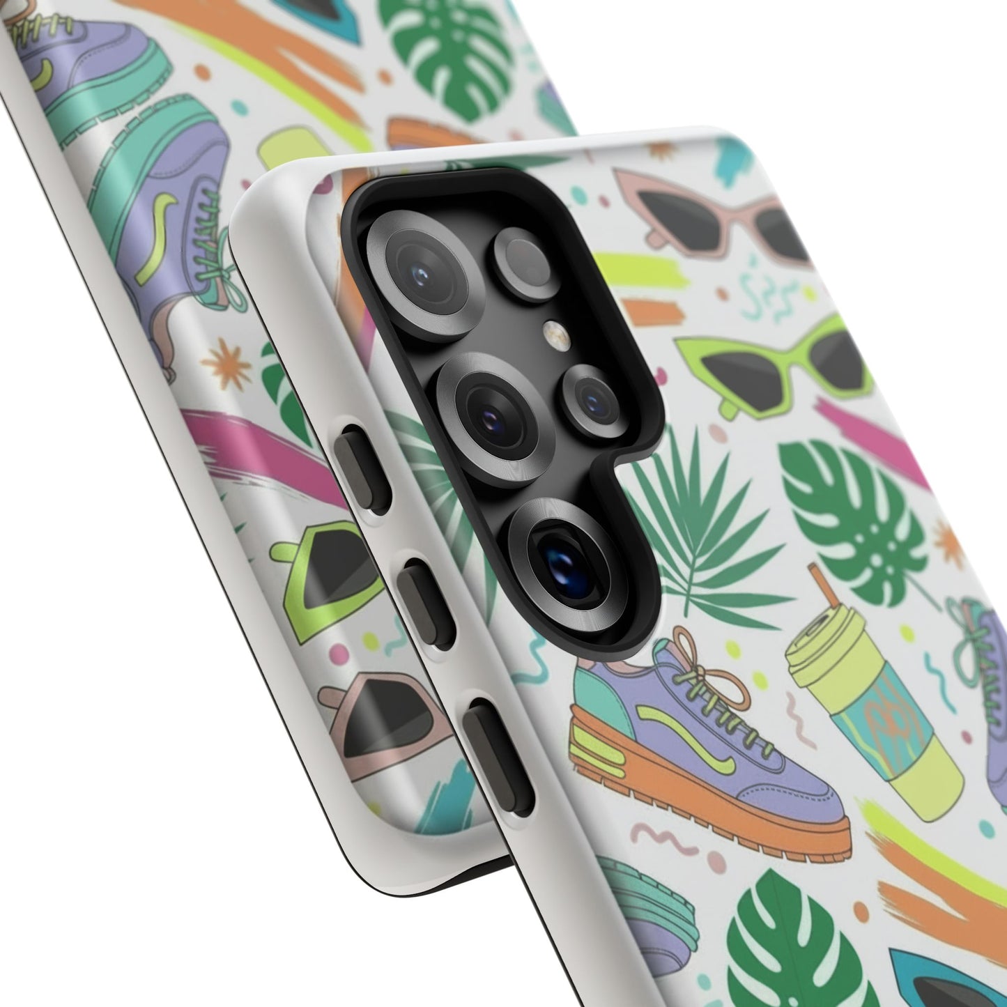 Tough Cases — Colorful Retro Sneakers & Sunglasses Phone Case