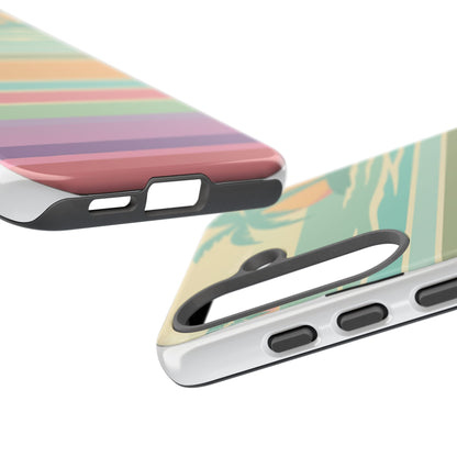 Tough Case — Retro Pastel Sunset Palm Tree Phone Case