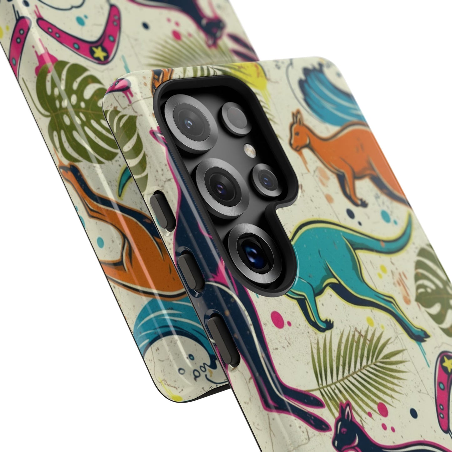 Tough Cases — Colorful Surfing Kangaroo Phone Case