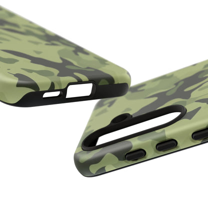 Camo Tough Phone Case — Military Green Protective iPhone Cover