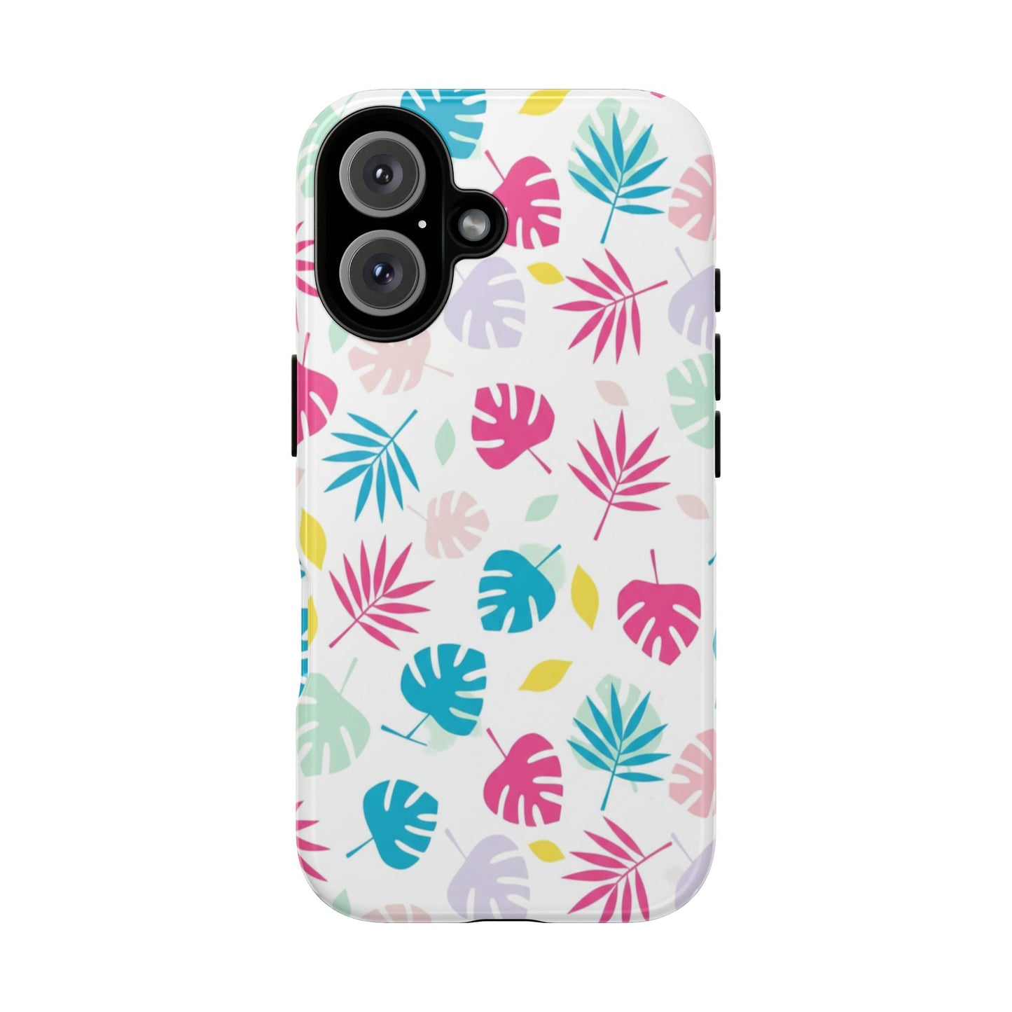 Tropical Leaf Phone Case — Colorful Pastel Monstera & Palm iPhone Case