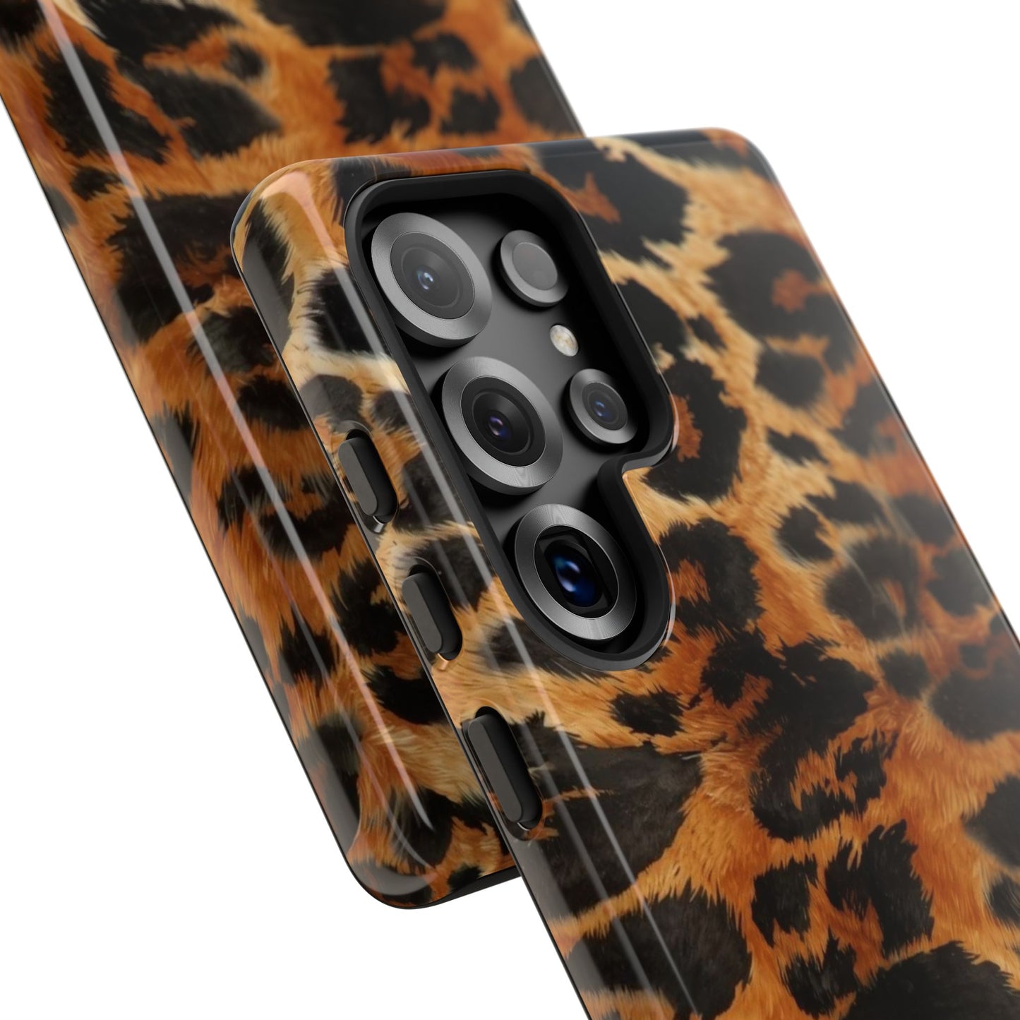Leopard Print Tough Phone Case – Rugged Protective iPhone Cover