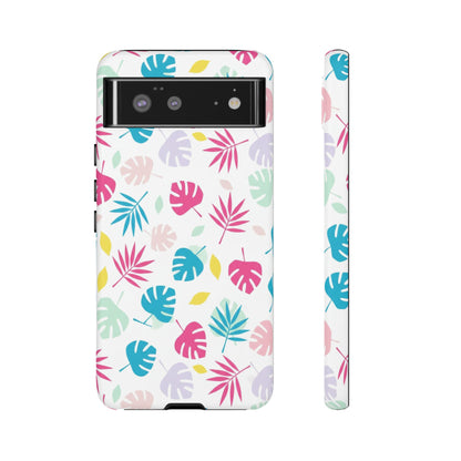 Tropical Leaf Phone Case — Colorful Pastel Monstera & Palm iPhone Case