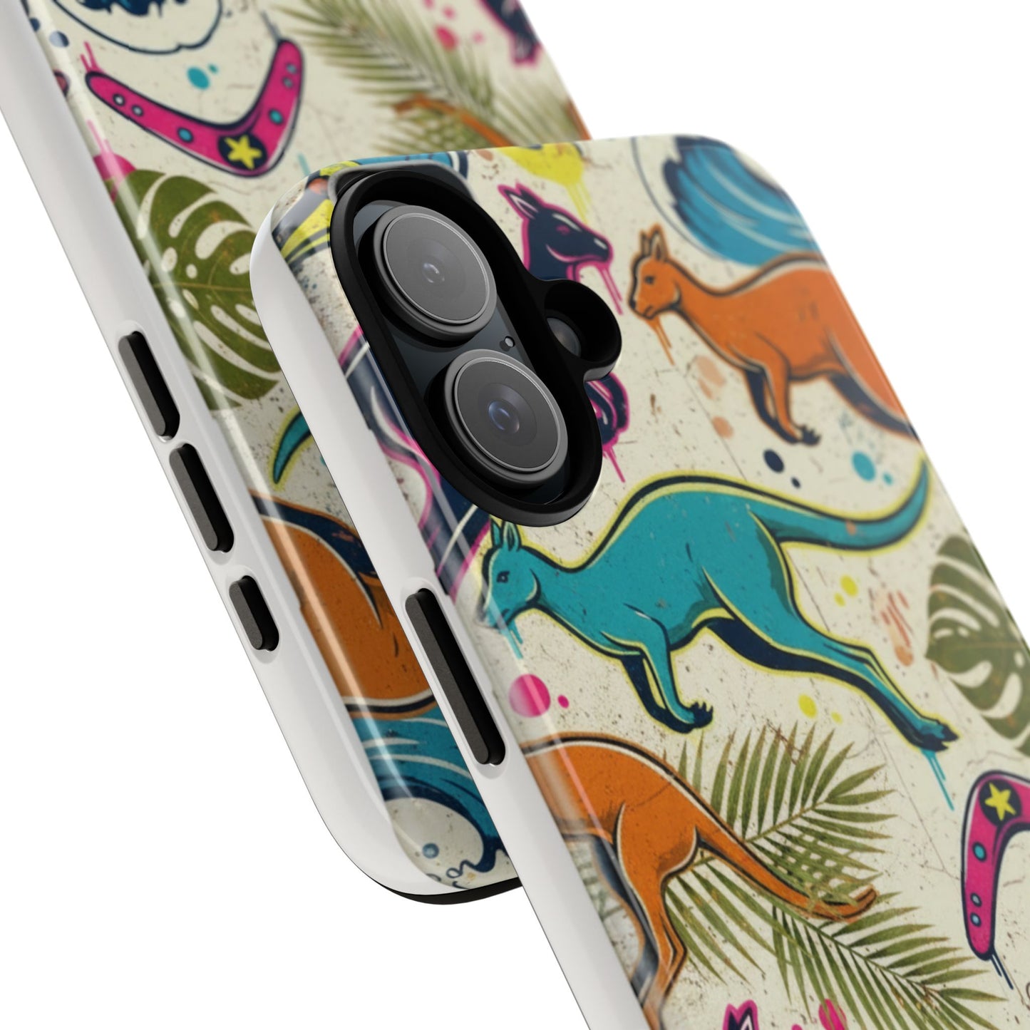 Tough Cases — Colorful Surfing Kangaroo Phone Case