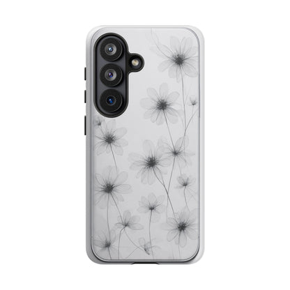 Tough Case — Black & White Floral Tough Phone Case