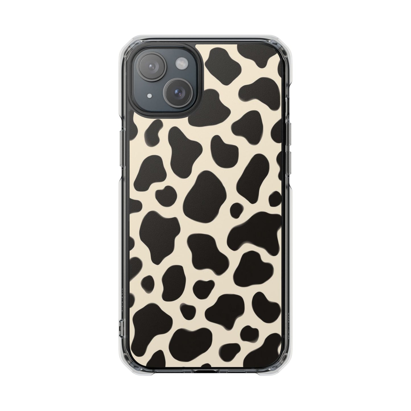 Cow Print Clear Magnetic Phone Case — Impact-Resistant Stylish Protection