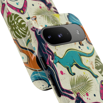 Tough Cases — Colorful Surfing Kangaroo Phone Case