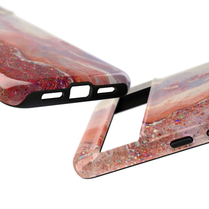 Marbled Rose Gold Galaxy Phone Case — Protective Tough Case