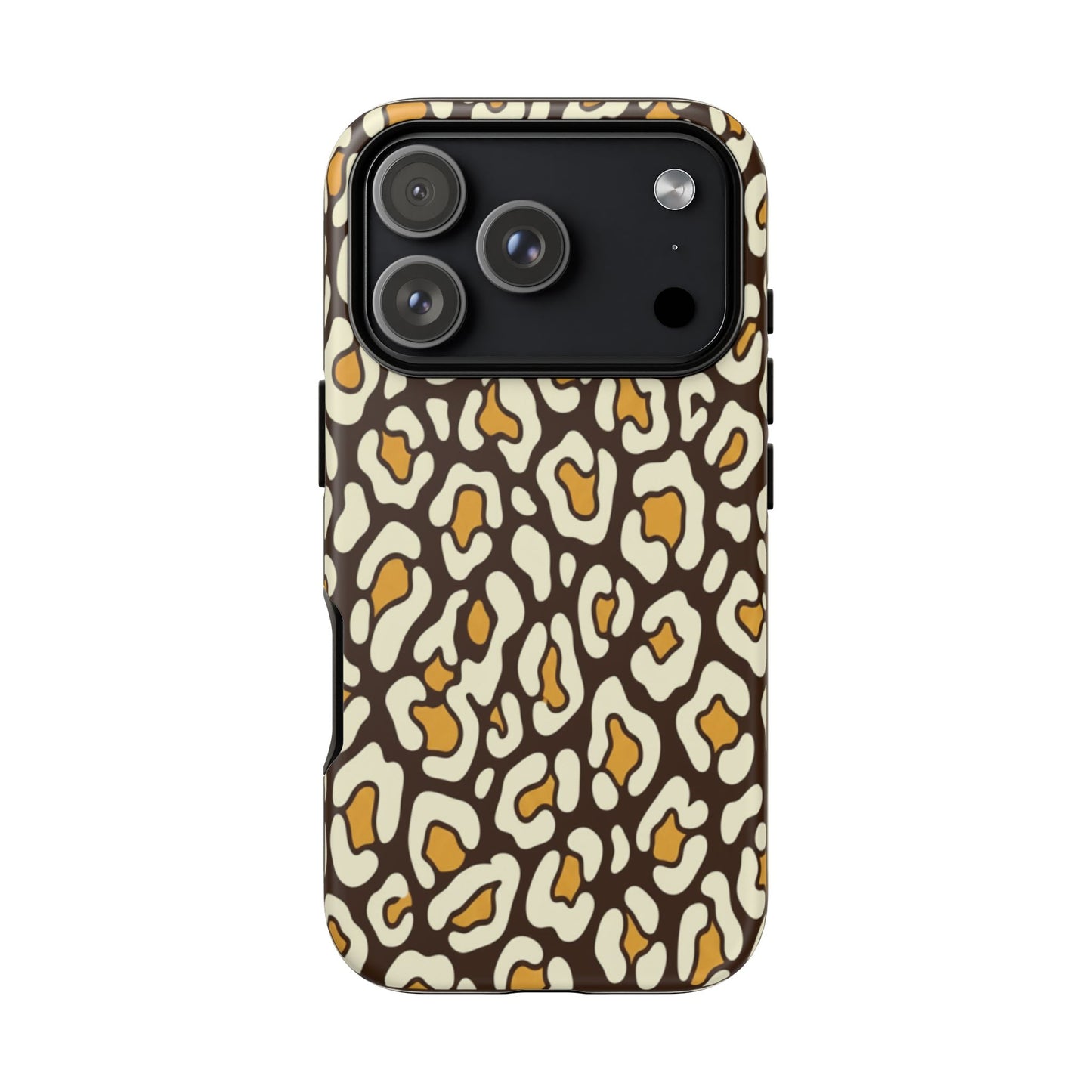 Leopard Print Tough Phone Case — Durable Protective iPhone Cover