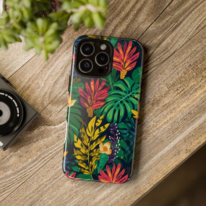 Tropical Floral Phone Case — Vibrant Jungle Leaf Protective Cover