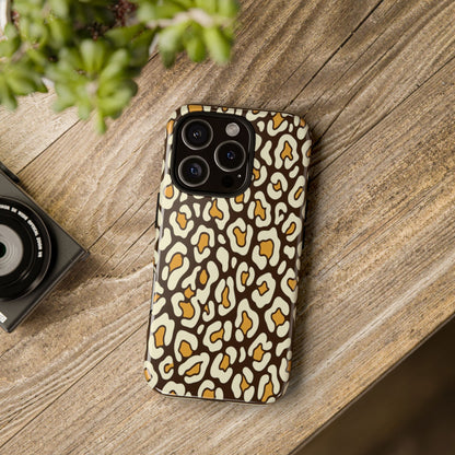 Leopard Print Tough Phone Case — Durable Protective iPhone Cover