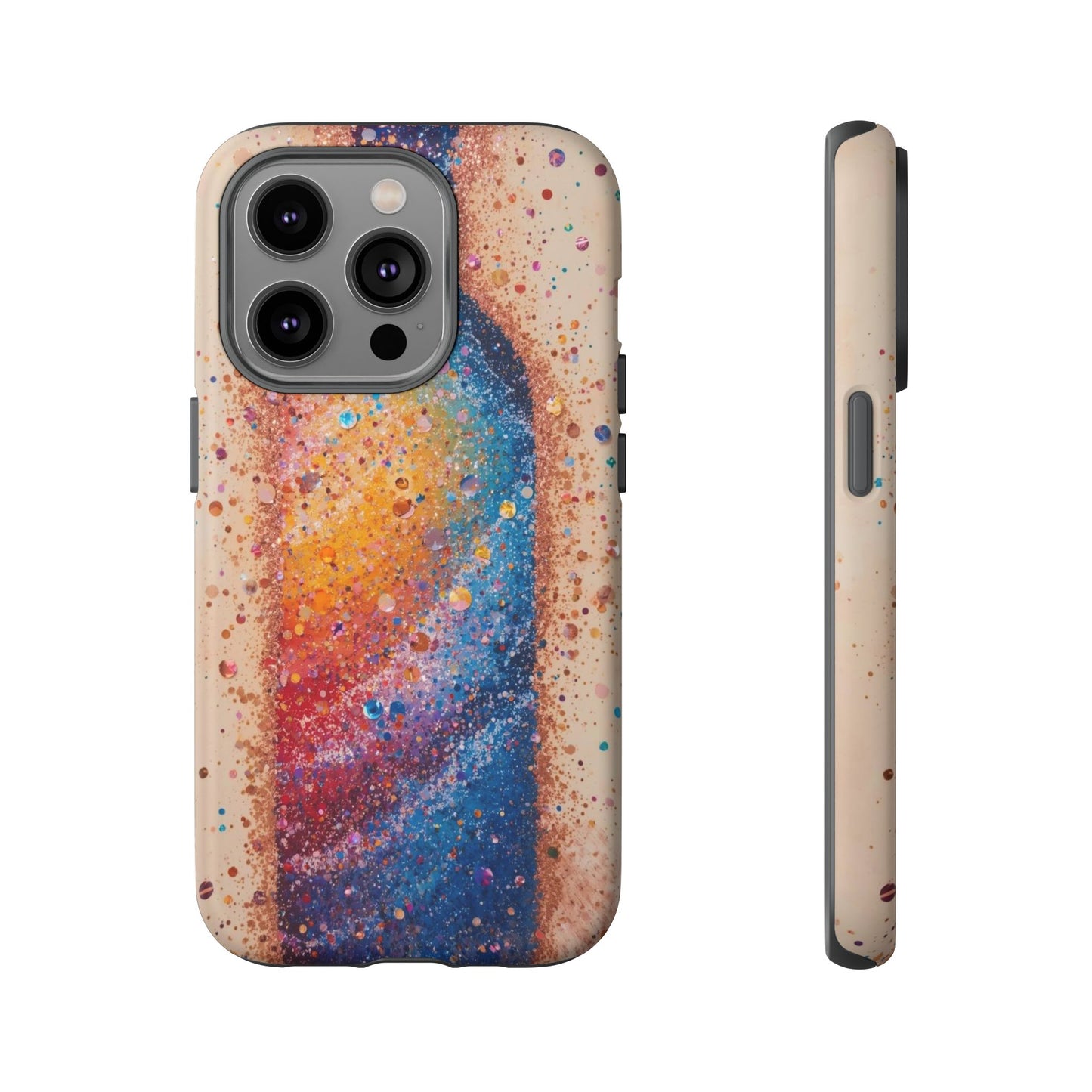 Galaxy Bottle Tough Phone Case — Colorful Nebula Splash iPhone Cover