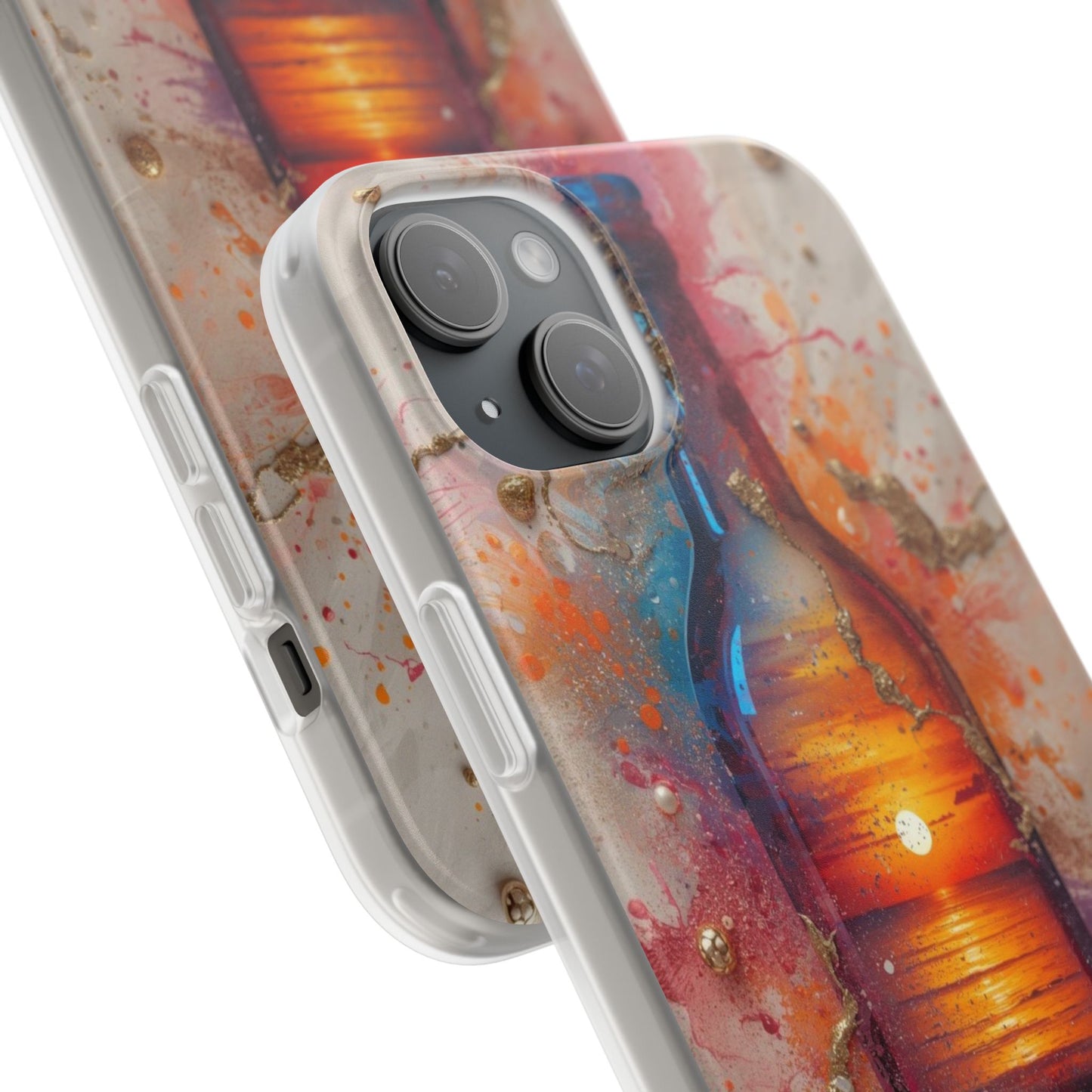 Copy of Floral Holographic Phone Case — Iridescent Leaves & Flowers Flexi Case