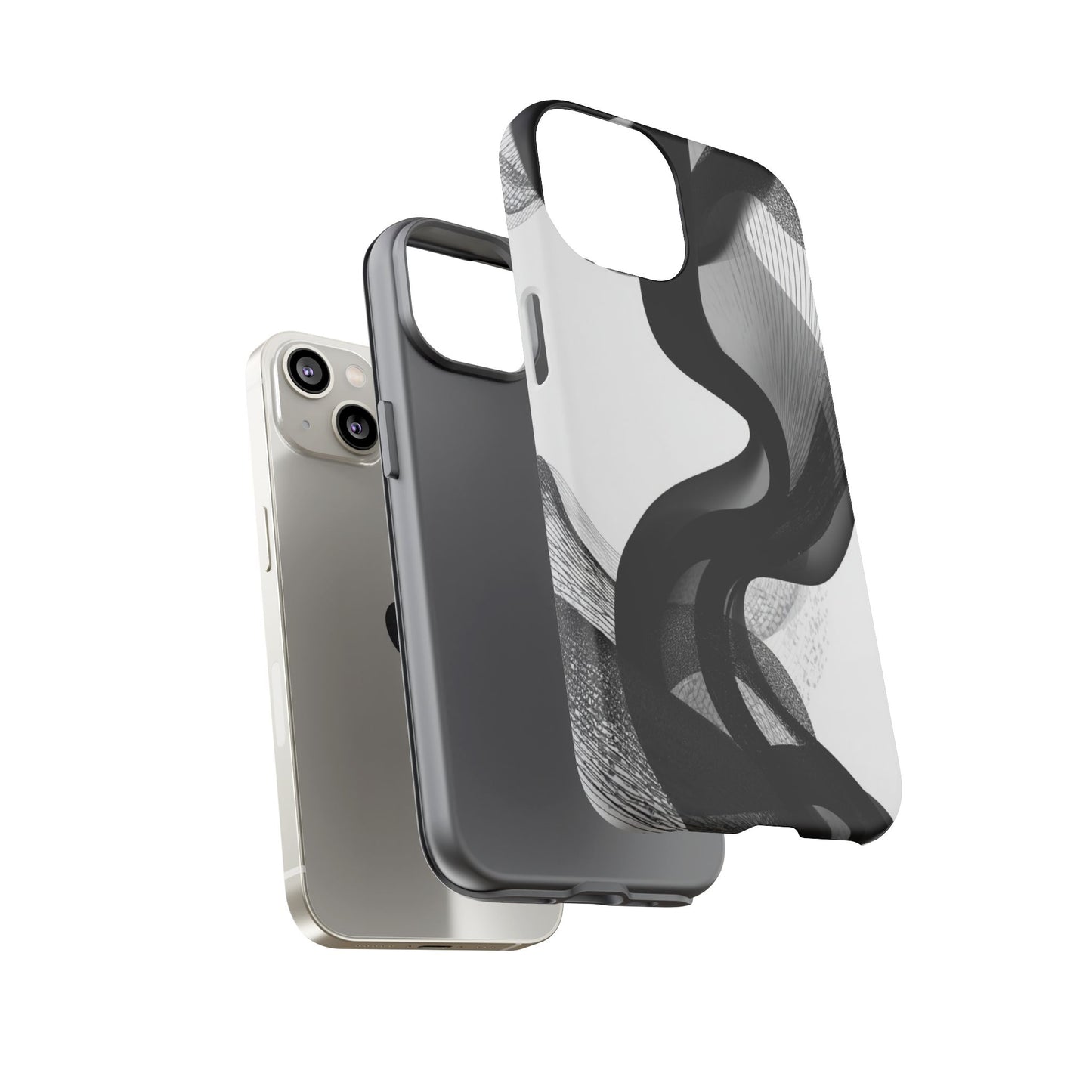 Phone Case — Monochrome Abstract Protective Cover