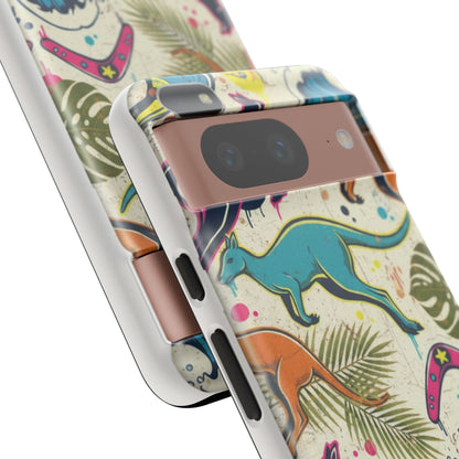 Tough Cases — Colorful Surfing Kangaroo Phone Case