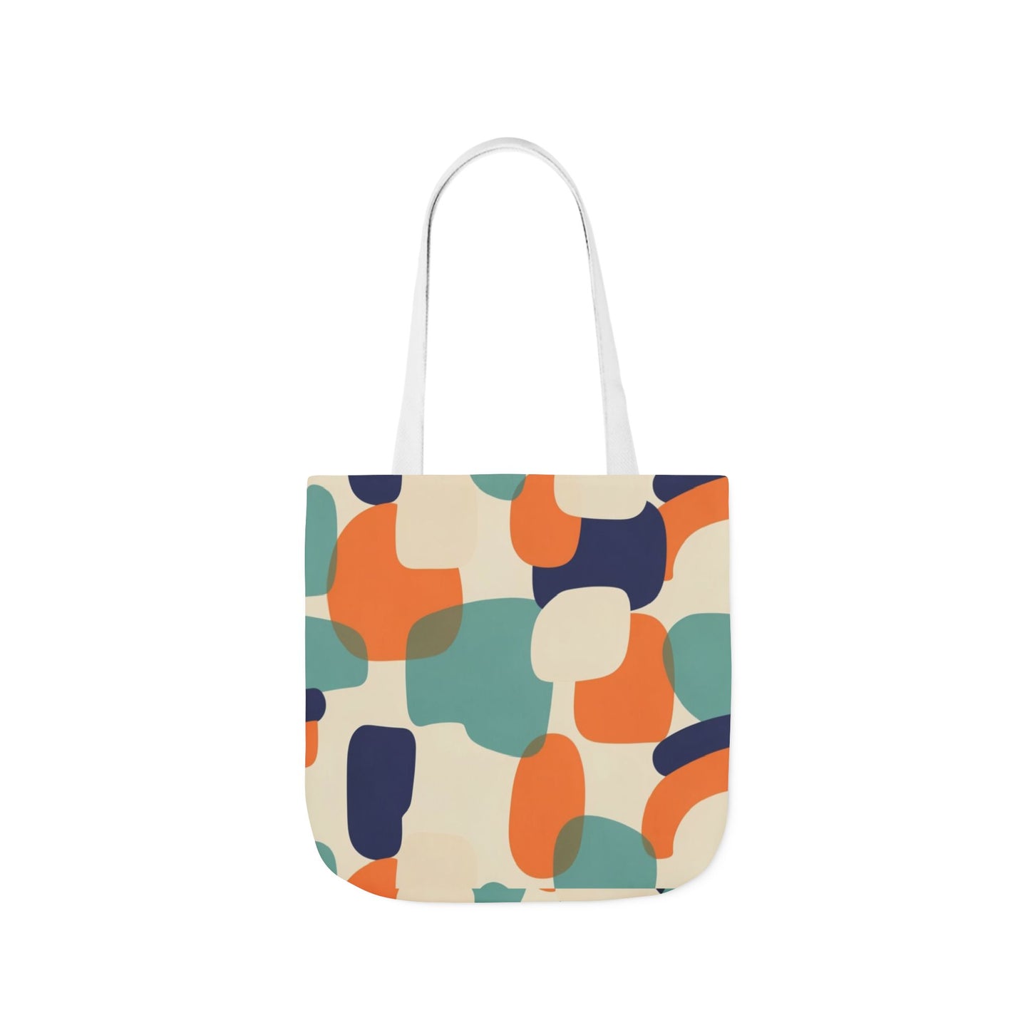 Abstract Color Block Canvas Tote — Modern Patterned Everyday Bag
