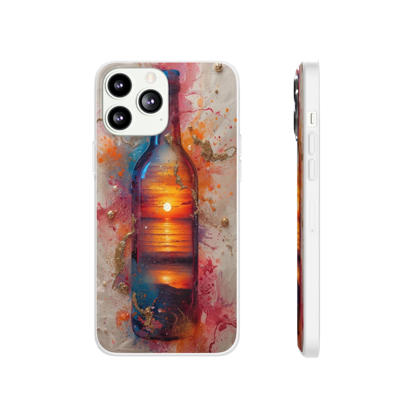 Copy of Floral Holographic Phone Case — Iridescent Leaves & Flowers Flexi Case