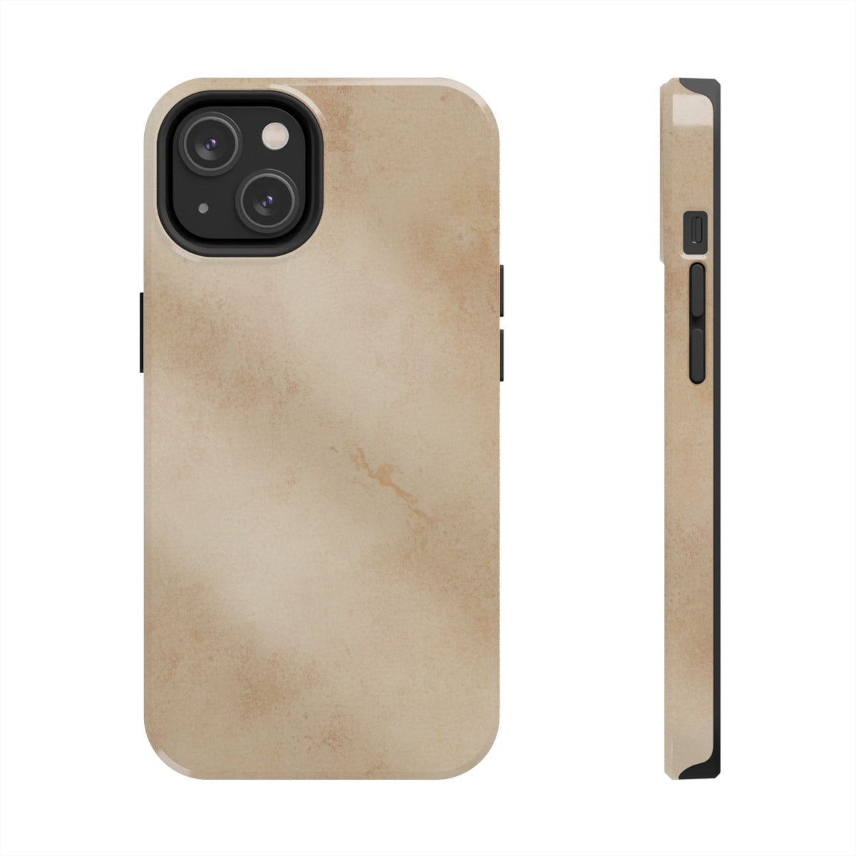 Tough Phone Case — Vintage Beige Marble Protective Phone Cover