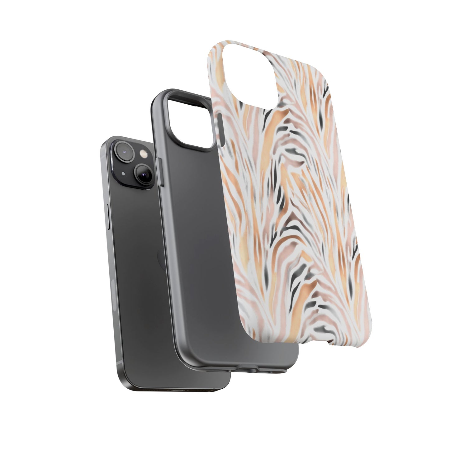 Tough Case — Neutral Watercolor Tiger Stripe Phone Case