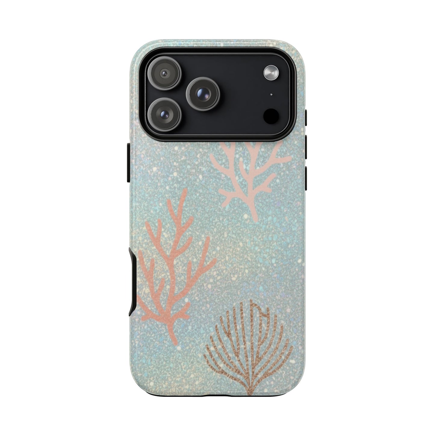 Seafoam Sparkle Phone Case – Coral & Seashell Tough Case