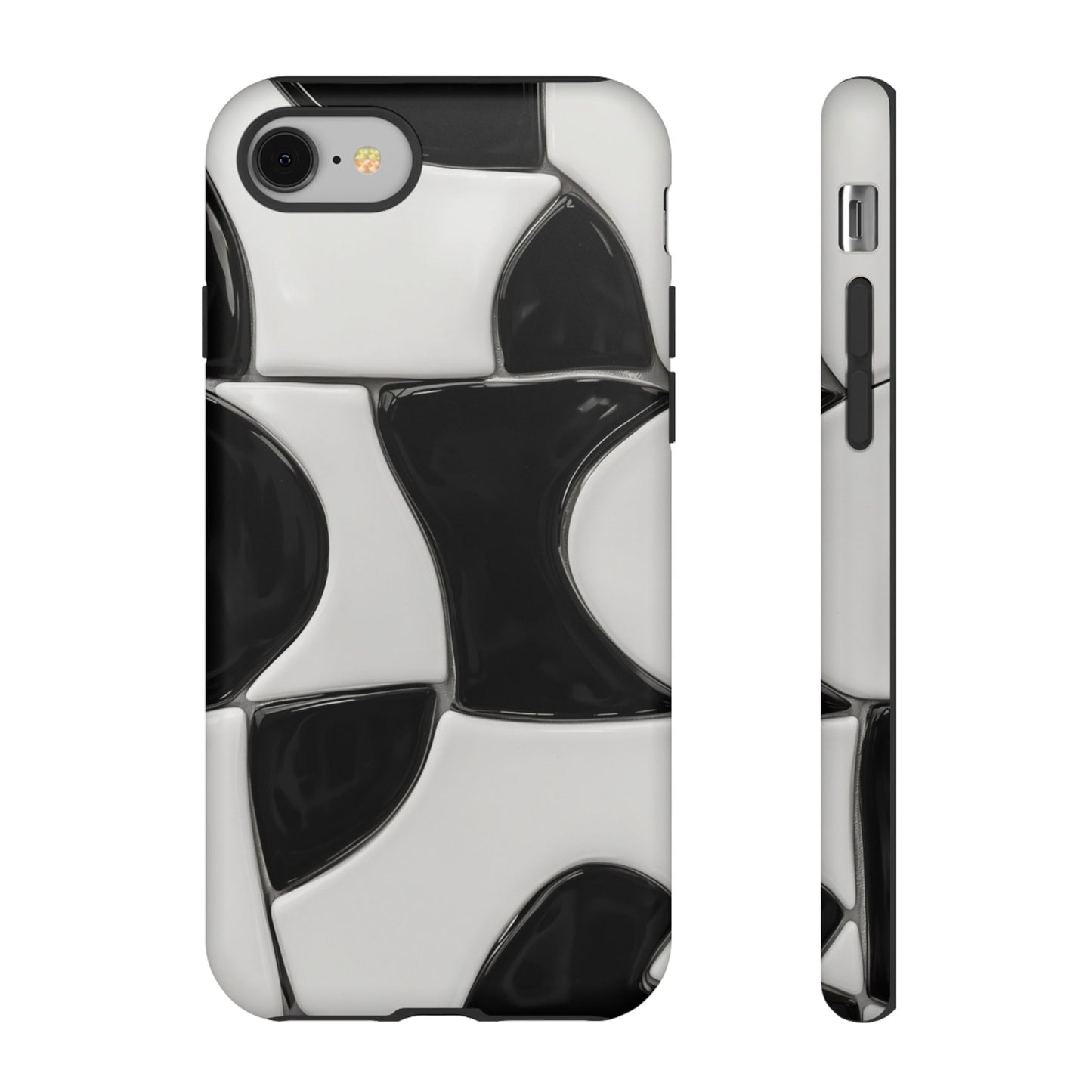 Black & White Abstract Pattern Tough Phone Case