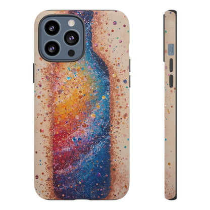 Galaxy Bottle Tough Phone Case — Colorful Nebula Splash iPhone Cover