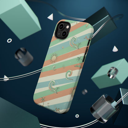 Magnetic Impact-Resistant Phone Case — Retro Surf Stripes