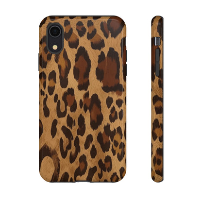 Leopard Print Tough Phone Case — Durable Animal Print Protective Cover