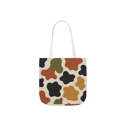 Abstract Earth-Tone Pattern Canvas Tote Bag