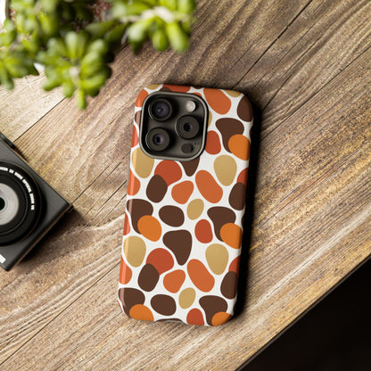Phone Case — Retro Pebble Pattern in Warm Autumn Colors