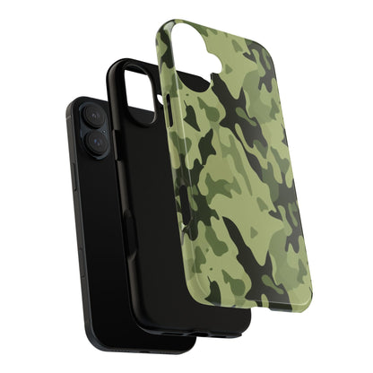 Camo Tough Phone Case — Military Green Protective iPhone Cover