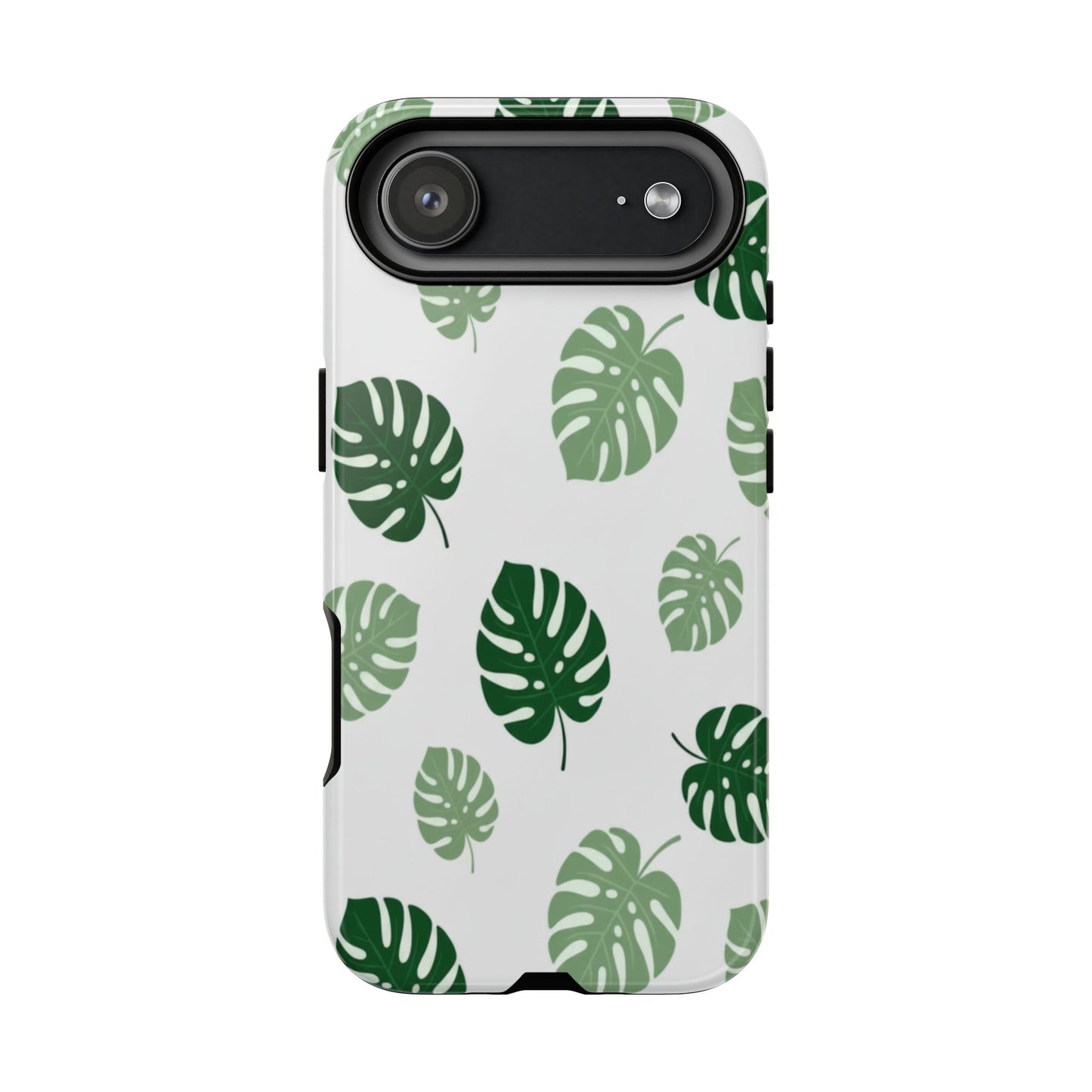 Monstera Leaf Phone Case — Tropical Green Pattern Tough Case