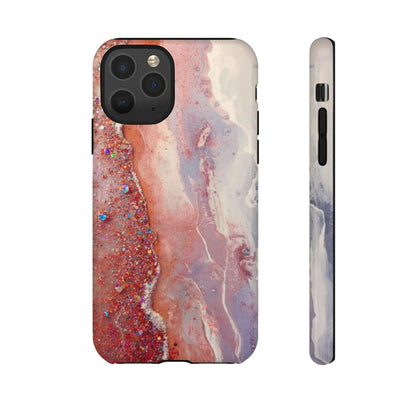 Marbled Rose Gold Galaxy Phone Case — Protective Tough Case