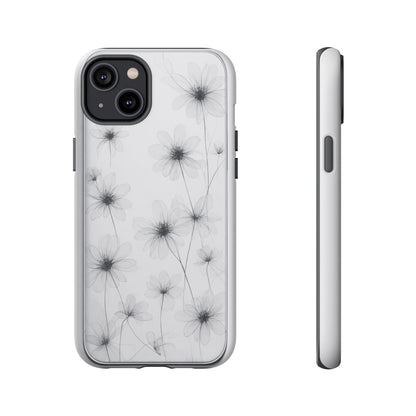 Tough Case — Black & White Floral Tough Phone Case