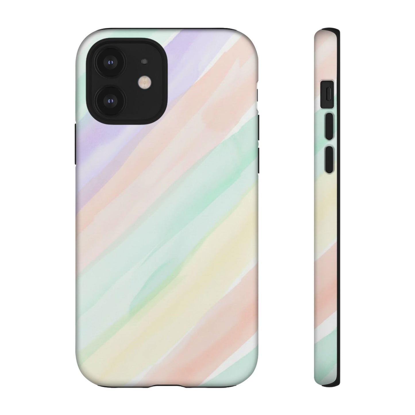 Pastel Watercolor Stripe Tough Phone Case