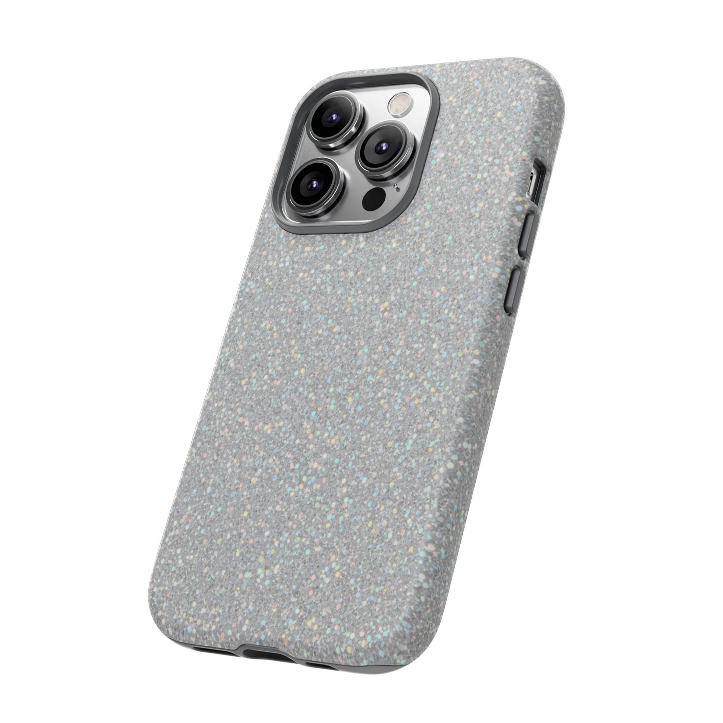 Glitter Silver Tough Phone Case — Sparkling Protective Phone Case