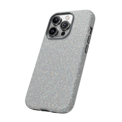 Glitter Silver Tough Phone Case — Sparkling Protective Phone Case
