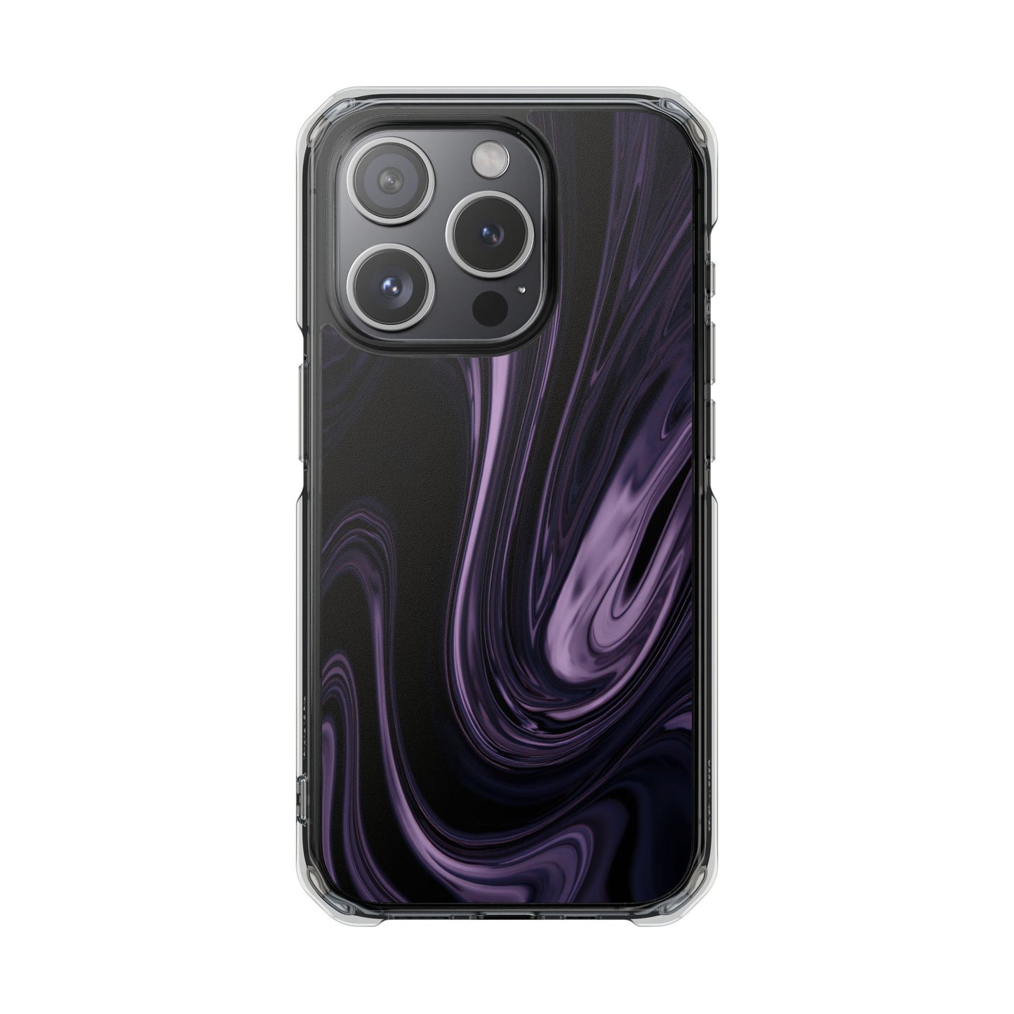Clear Magnetic Impact Phone Case – Purple Marble Swirl