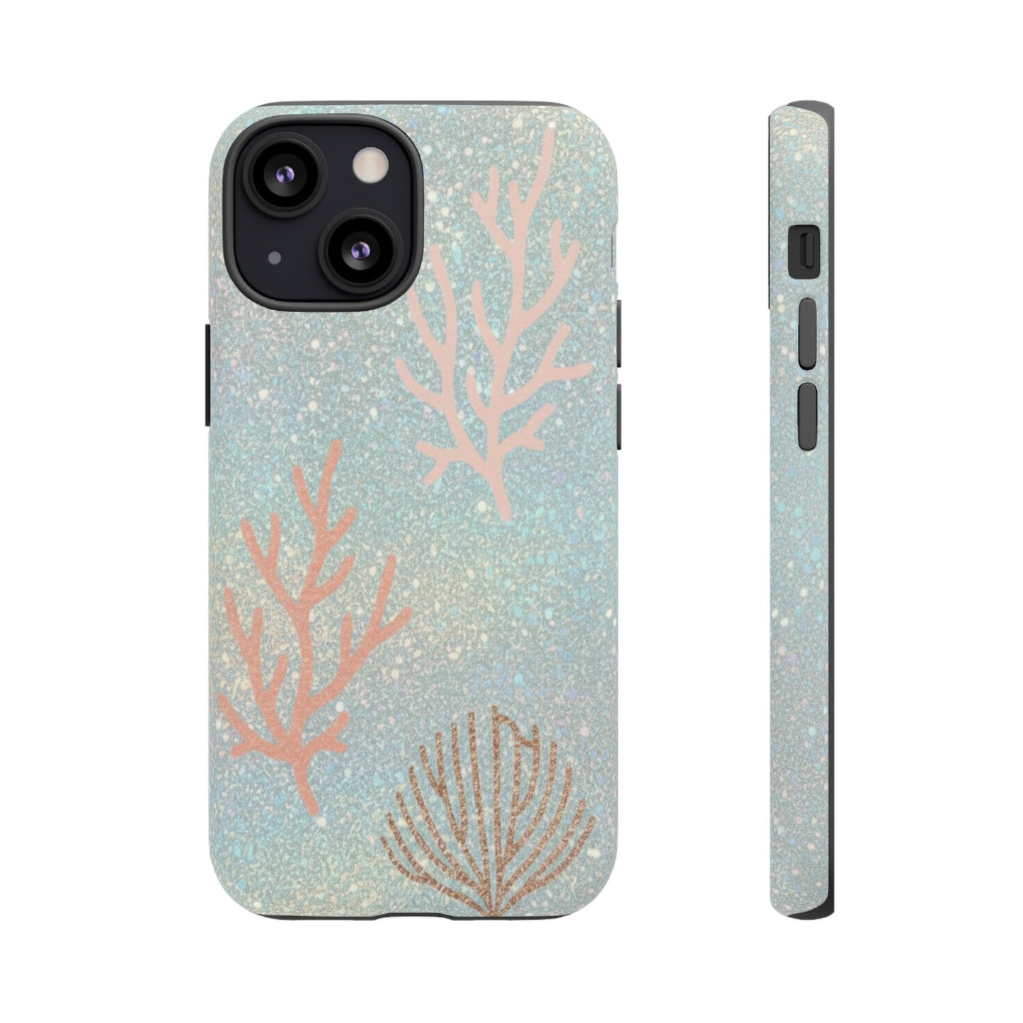 Seafoam Sparkle Phone Case – Coral & Seashell Tough Case