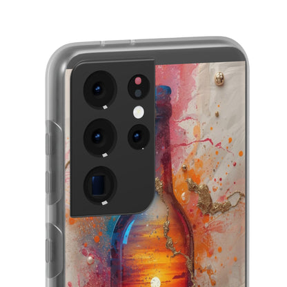 Copy of Floral Holographic Phone Case — Iridescent Leaves & Flowers Flexi Case