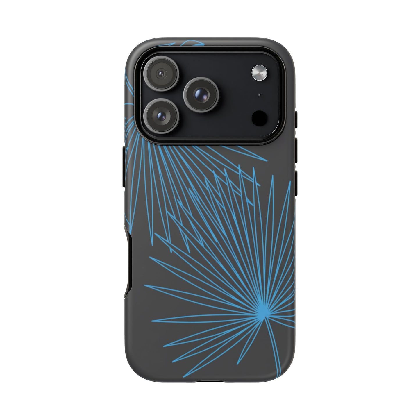 Blue Dandelion Burst Tough Phone Case — Protective Floral iPhone Cover