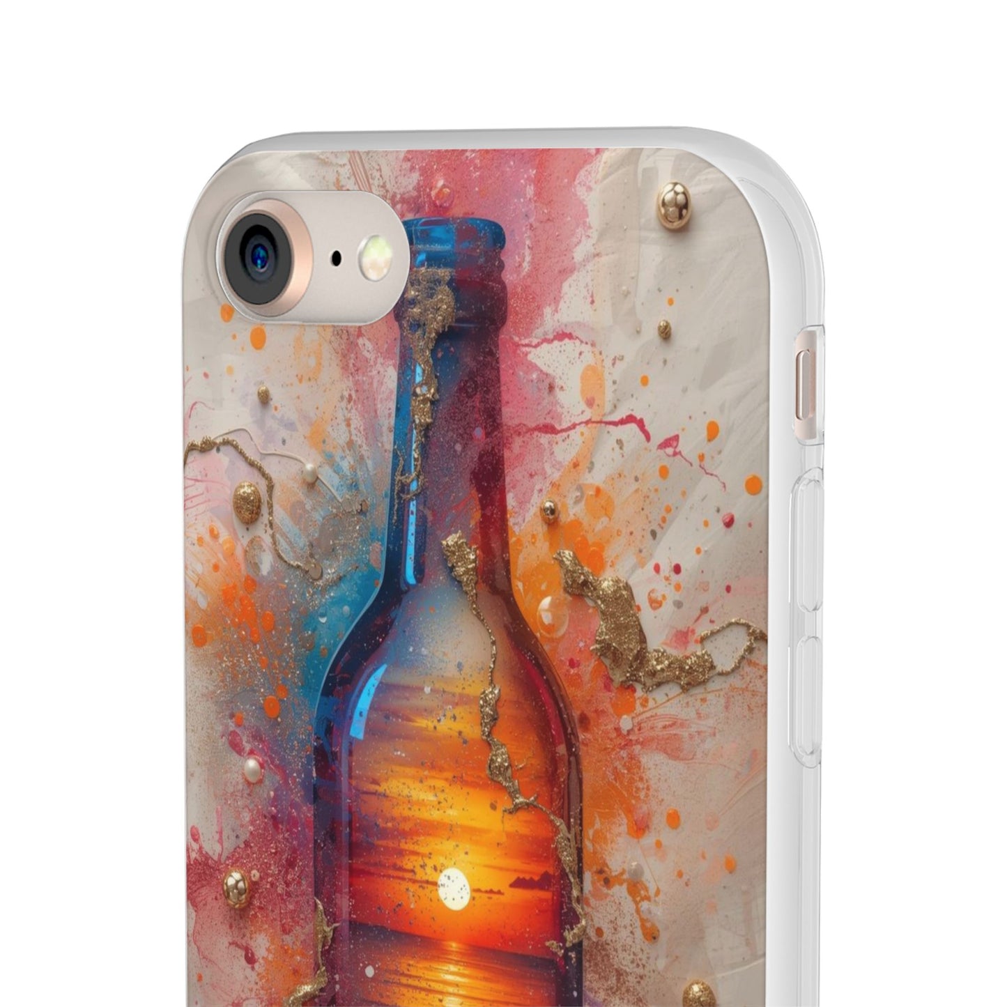 Copy of Floral Holographic Phone Case — Iridescent Leaves & Flowers Flexi Case
