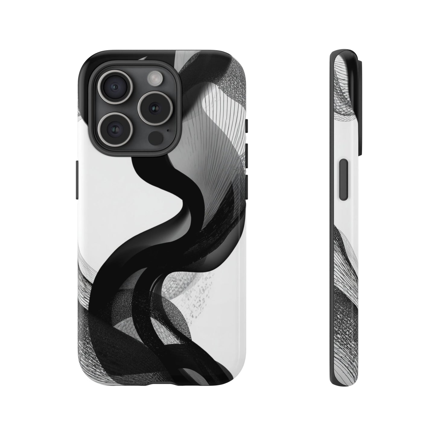 Phone Case — Monochrome Abstract Protective Cover