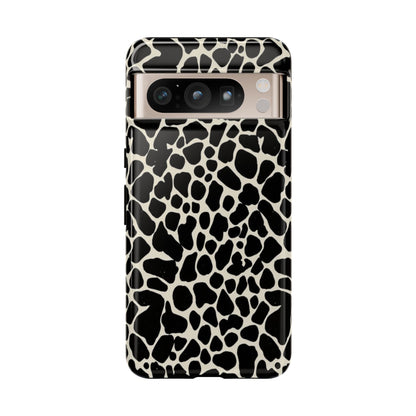 Black and White Cowhide Phone Case — Protective Tough Case