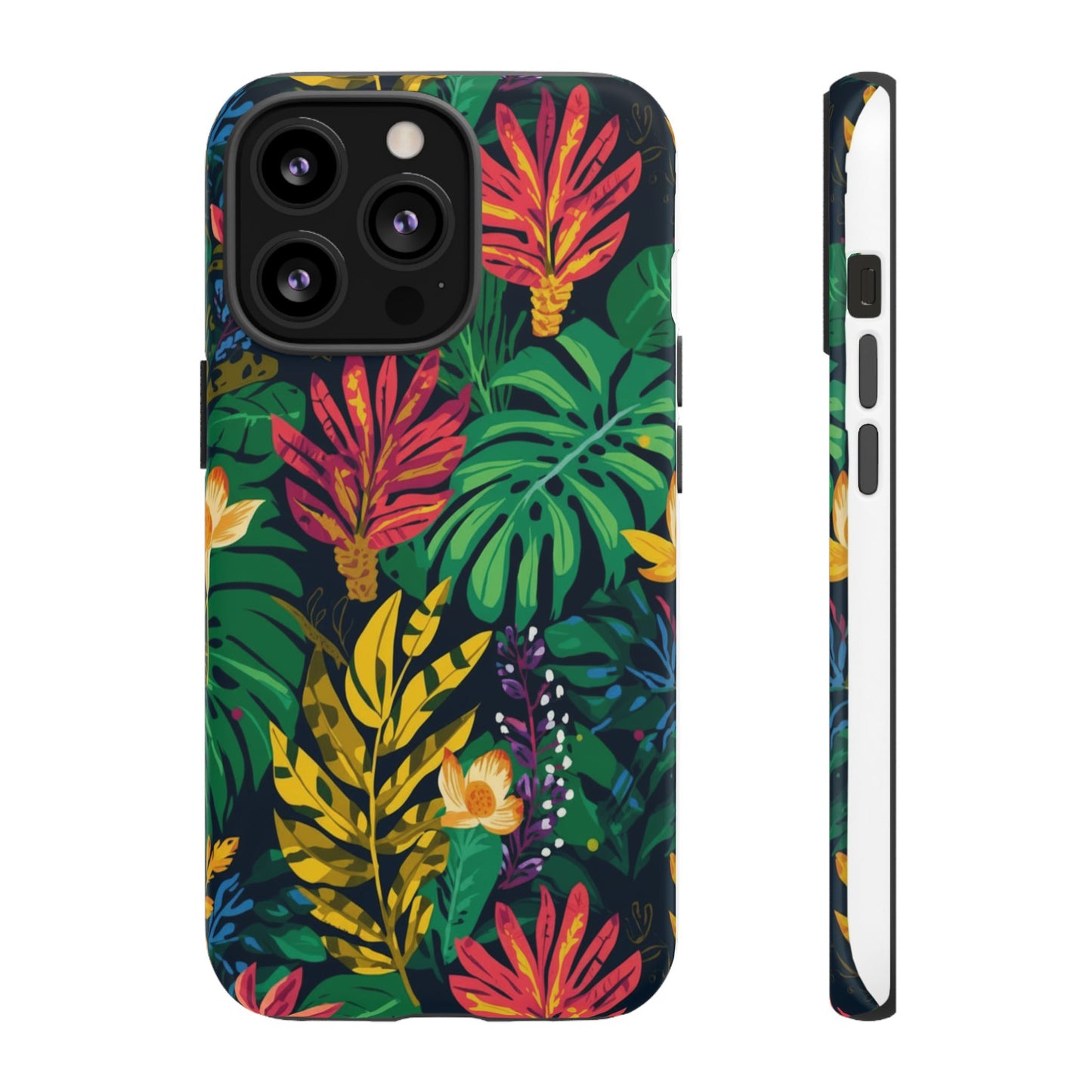 Tropical Floral Phone Case — Vibrant Jungle Leaf Protective Cover