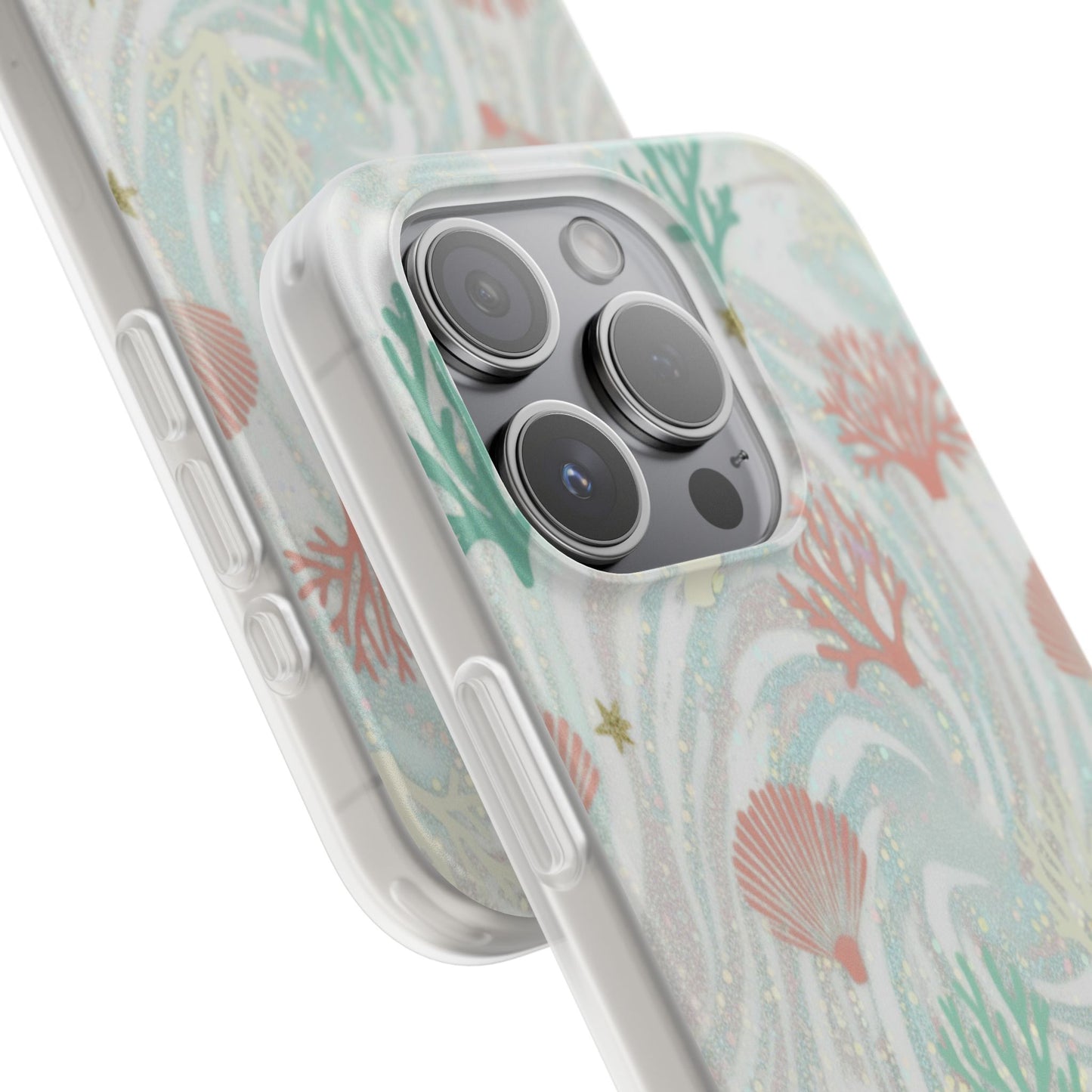 Pastel Seashell Phone Case — Coral Reef Wave iPhone Cover