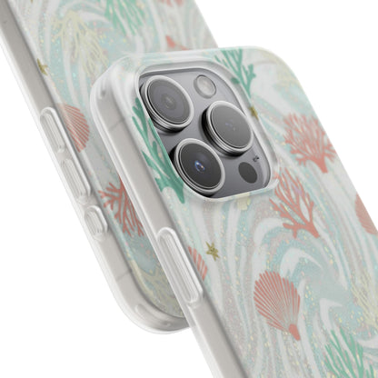 Pastel Seashell Phone Case — Coral Reef Wave iPhone Cover