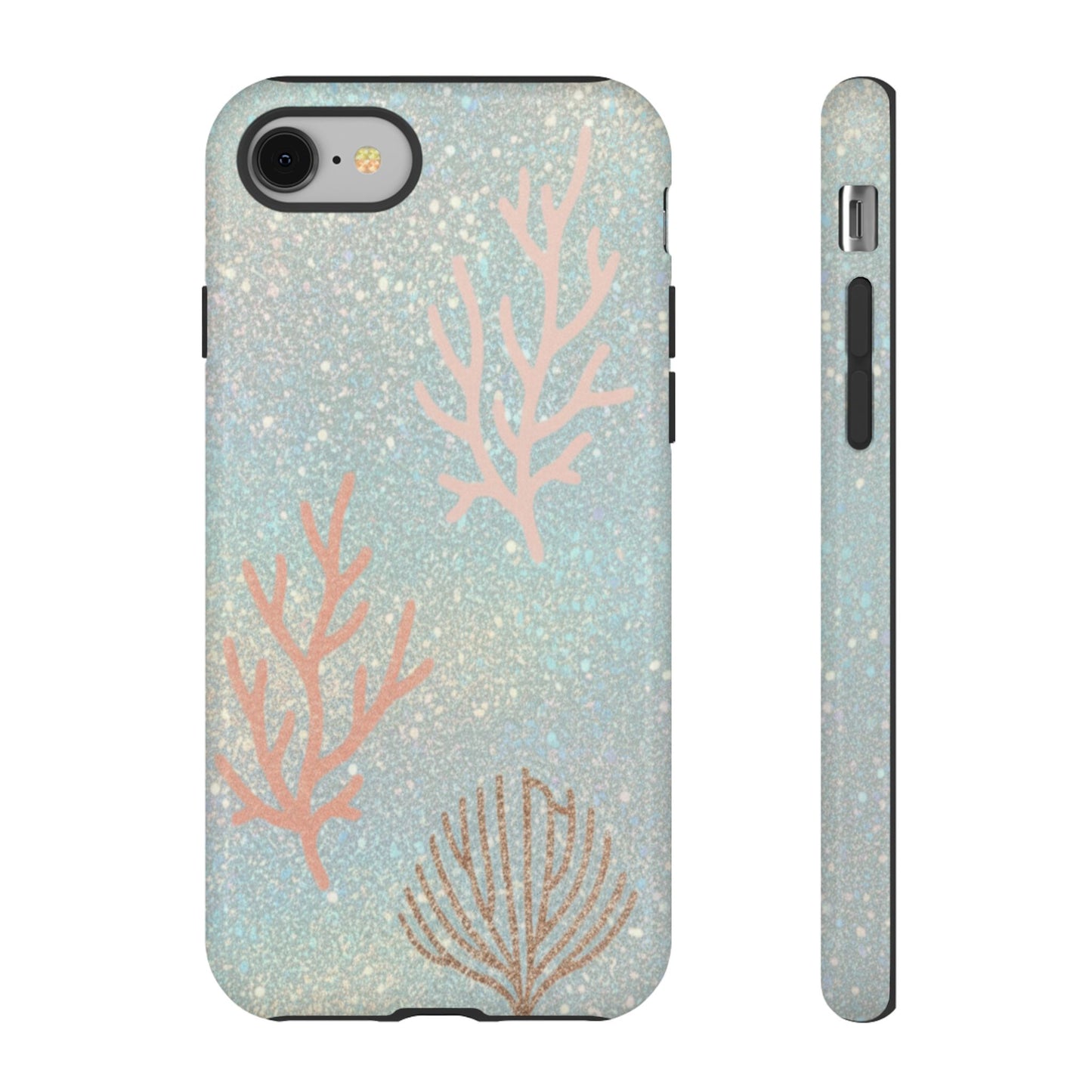 Seafoam Sparkle Phone Case – Coral & Seashell Tough Case