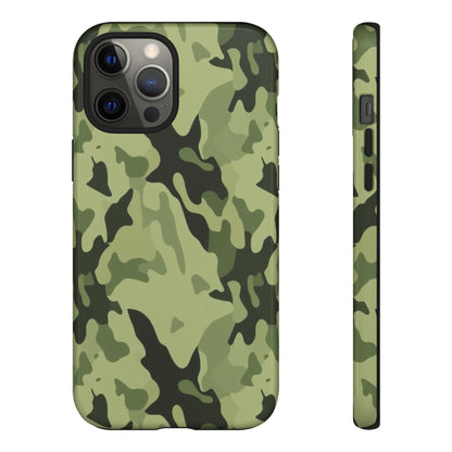 Camo Tough Phone Case — Military Green Protective iPhone Cover